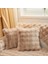 Krem Renk Tavşan Kürklü Peluş Kırlent – 40X40 cm Yumuşak Dokulu Dekoratif Yastık 2