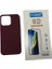 iPhone 13 Pro Bordo Silikon Kılıf Kırılmaz Cam Hediye 3