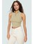 Kaşkorse Örme Bluz Crop Fitted Halter Yaka Fermuarlı Detay Trend Tasarım Premium Kalite 2