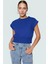 Kolsuz Crop Bluz Renk Regular Kalıp Polyester Örme Kumaş Profesyonel Görünüm Rahat Kullanım 1