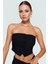 Polyester Karışımlı Straplez Fitted Crop Bluz Yazlık Şıklık Premium Kalite Kaliteli Işçilik 4