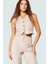 Modern Çizgili Crop Bluz V Yaka Polyester Yazlık Dayanıklı Malzeme Yüksek Kalite 3