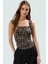 Basic Crop Bluz Örme Tül Kumaş Kare Yaka Günlük Stil Modern Konforlu Kesim Seçkin Malzeme 2