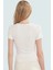 Fitted Crop Bluz Viskoz Ribana Kumaş Bisiklet Yaka Yazlık Özenle Seçilmiş Seçkin Malzeme 3
