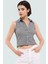 Ekose Gömlek Yaka Örme Bluz Rahat Günlük Tasarım Modern Stil Seçkin Malzeme Trend 1
