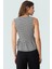 Yazlık Casual Ekose Peplum Bluz Bağcıklı Bisiklet Yaka Polyester Uzun Ömürlü 3