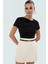 Asimetrik Yaka Basic Bluz 97 Viskoz 3 Elastan Örme Kumaş Yazlık Dayanıklı Malzeme 1