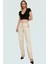 Kısa Kollu Crop Bluz V Yaka Fitted Kalıp Viskoz Kumaş Uzun Ömürlü Dayanıklı Malzeme 1