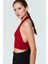 Vücuda Oturan Crop Bluz Boyundan Bağlamalı Örme Kumaş Modern Stil Premium Kalite 1