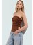 Basic Straplez Kolsuz Bluz %95 Pamuk Örme Kumaş Fitted Uzun Ömürlü Trend Tasarım 1