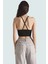 Super Crop Triko Bluz V Yaka Fitted Kalıp Günlük Kullanım Için Şık Görünüm 3