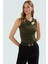 96% Polyester 4% Elastan Fitted Bluz Asimetrik Yaka Kolsuz Tasarım Zarifane 1