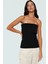 Yandan Fermuarlı Krep Örme Straplez Bluz Premium Kalite Modern Stil 1