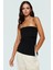 Yandan Fermuarlı Krep Örme Straplez Bluz Premium Kalite Modern Stil 2