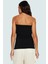 Yandan Fermuarlı Krep Örme Straplez Bluz Premium Kalite Modern Stil 3
