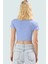 Rahat Viskoz Ribana Kumaş Çizgili Crop Bluz Fitted Günlük Stil Trend Tasarım Konforlu Kesim 1