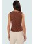 Regular Kolsuz Fitted Bluz Ekose Desenli Polyester Esnek Örme Kumaş Trend Tasarım Özenle Seçilmiş 3