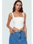 Dokuma Polyester Korse Bluz Fitted Kalıp Kolsuz Crop Şık Görünüm Seçkin Malzeme Konforlu Kesim 2
