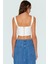 Dokuma Polyester Korse Bluz Fitted Kalıp Kolsuz Crop Şık Görünüm Seçkin Malzeme Konforlu Kesim 3