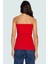 Yandan Fermuarlı Krep Örme Straplez Bluz Premium Kalite Modern Stil 3