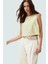 Regular Kalıp Polyester Crop Bluz Bisiklet Yaka Aerobin Dokuma Yazlık Yüksek Kalite 2