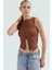 Kadın Kolsuz Örme Bluz Kayık Yaka Fitted Kalıp Rahat Günlük Stil ve Şık Modern 2