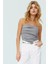 Lurexli Simli Örme Bluz Straplez Fitted Yazlık Uzun Ömürlü Dayanıklı Malzeme Zarifane Tasarım 1