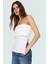 Yandan Fermuarlı Krep Örme Straplez Bluz Premium Kalite Modern Stil 1