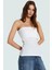 Yandan Fermuarlı Krep Örme Straplez Bluz Premium Kalite Modern Stil 2