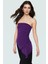 Polyester Karışımlı Bluz Straplez Kolsuz Asimetrik Kesim Modern Stil Yüksek Kalite 2