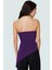Polyester Karışımlı Bluz Straplez Kolsuz Asimetrik Kesim Modern Stil Yüksek Kalite 4