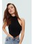 Yazlık Kadın Bluz Dik Yaka Sırt Detaylı Super Crop Örme Polyester Rahat ve Şık Kullanım 1