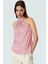 Kadın Yazlık Bluz Halter Yaka Pilise Dokuma Regular Kalıp Polyester Kumaş 2