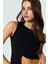 Asimetrik Crop Bluz Pamuklu Örme Fitted Bisiklet Yaka Rahat ve Şık Kullanım 1