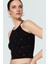 Fitted Crop Bluz Renk Pamuklu Kaşkorse Örme Kumaş Özenle Seçilmiş Premium Kalite 2