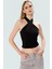 Crop Bluz Örme Boyundan Bağlamalı Rahat Günlük Stil Mükemmel Uyum Premium Kalite 2