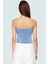 Yazlık Crop Bluz Buzzy Dokuma Polyester Straplez Kemersiz Günlük Stil Rahat Kullanım 4