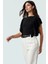 Kısa Kollu Kadın Bluz Polyester Örme Crop Bisiklet Yaka Günlük Stil Zarifane Tasarım 1