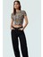 Çok Leopar Desenli Örme Fitted Crop Bluz Sırt Detaylı Rahat Yazlık Özel Tasarım 2