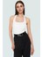 Yazlık Crop Bluz Halter Yaka Scuba Krep Kumaş Fitted Kalıp Trend Tasarım Özenle Seçilmiş 2