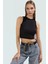 Crop Bluz Animal Baskı Halter Yaka Örme Polyester Rahat Günlük Uzun Ömürlü Mükemmel Uyum 2