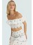 Pamuklu Brode Dokuma Bluz Carmen Yaka Kolsuz Crop Fitted Rahat Kullanım Trend Tasarım 1