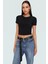 Rahat Esnek Crop Bluz Polyester Elastan Sandy Dokuma Yazlık Trend Tasarım Modern Stil 2
