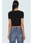 Rahat Esnek Crop Bluz Polyester Elastan Sandy Dokuma Yazlık Trend Tasarım Modern Stil 3