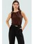 Aksesuar Detaylı Kolsuz Örme Bluz Fitted Sandy Dokuma Günlük Stil Mükemmel Uyum 1