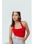 Rahat ve Şık Scuba Krep Crop Bluz Halter Yaka Polyester Karışımı Özenle Seçilmiş 1