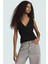Vücuda Oturan Anvelop Bluz Likralı Penye Crop Casual Rahat ve Şık Modern Stil Uzun Ömürlü 2