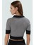 Rejenere Kaşkorse Crop Bluz Çizgili Polo Yaka Fitted Yazlık Konforlu Kesim Özenle Seçilmiş 3