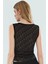 Siyah Dantel Crop Bluz – V-Yaka, Biyeli ve Elastik 3