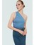 Fitted Tek Omuz Bluz Esnek Örme Crop Boy Modern Stil Premium Kalite Seçkin Malzeme 1